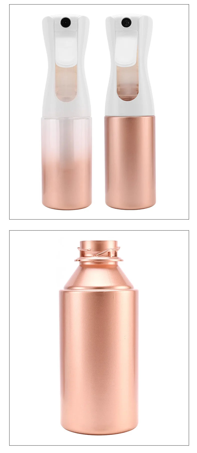 Half Chrome Spray Bottle