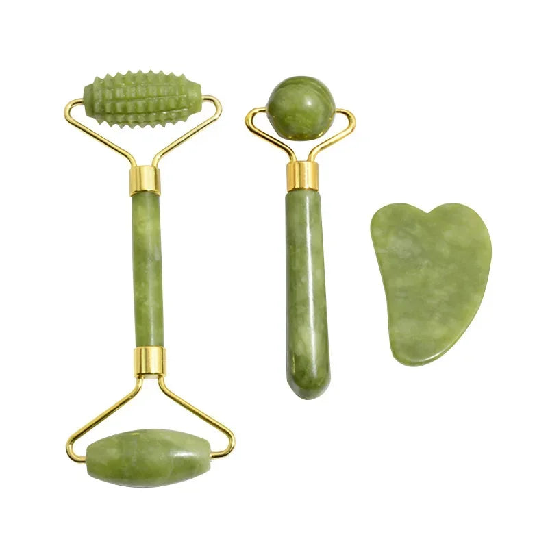 Natural Green Jade Face Roller Kit