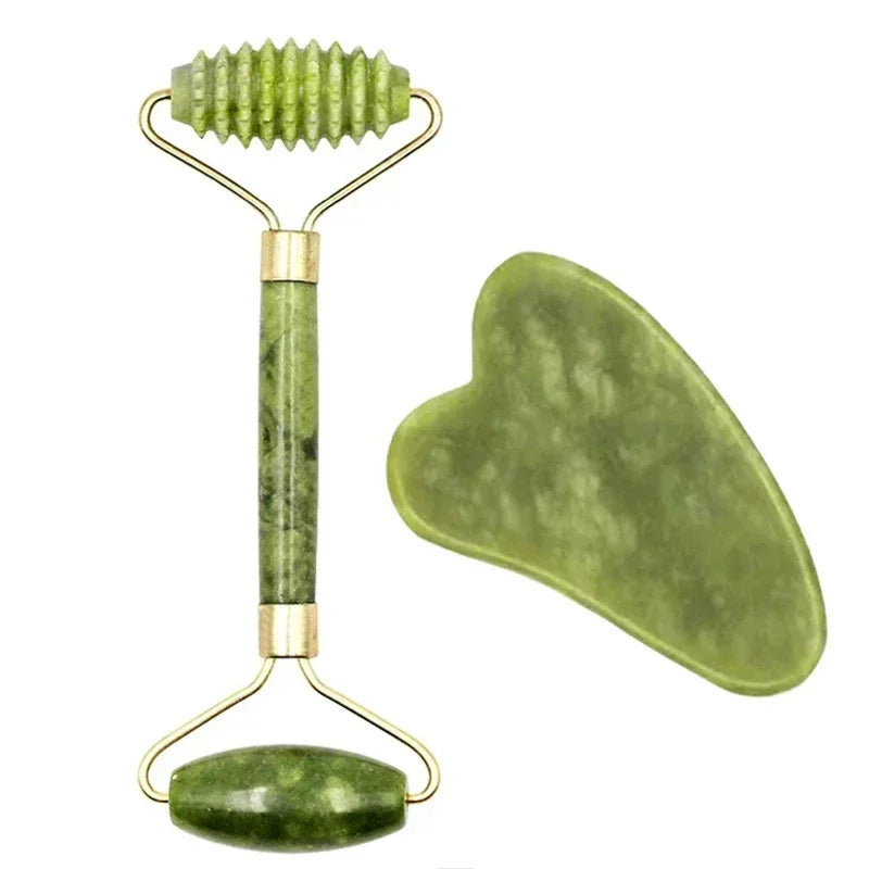 Natural Green Jade Face Roller Kit