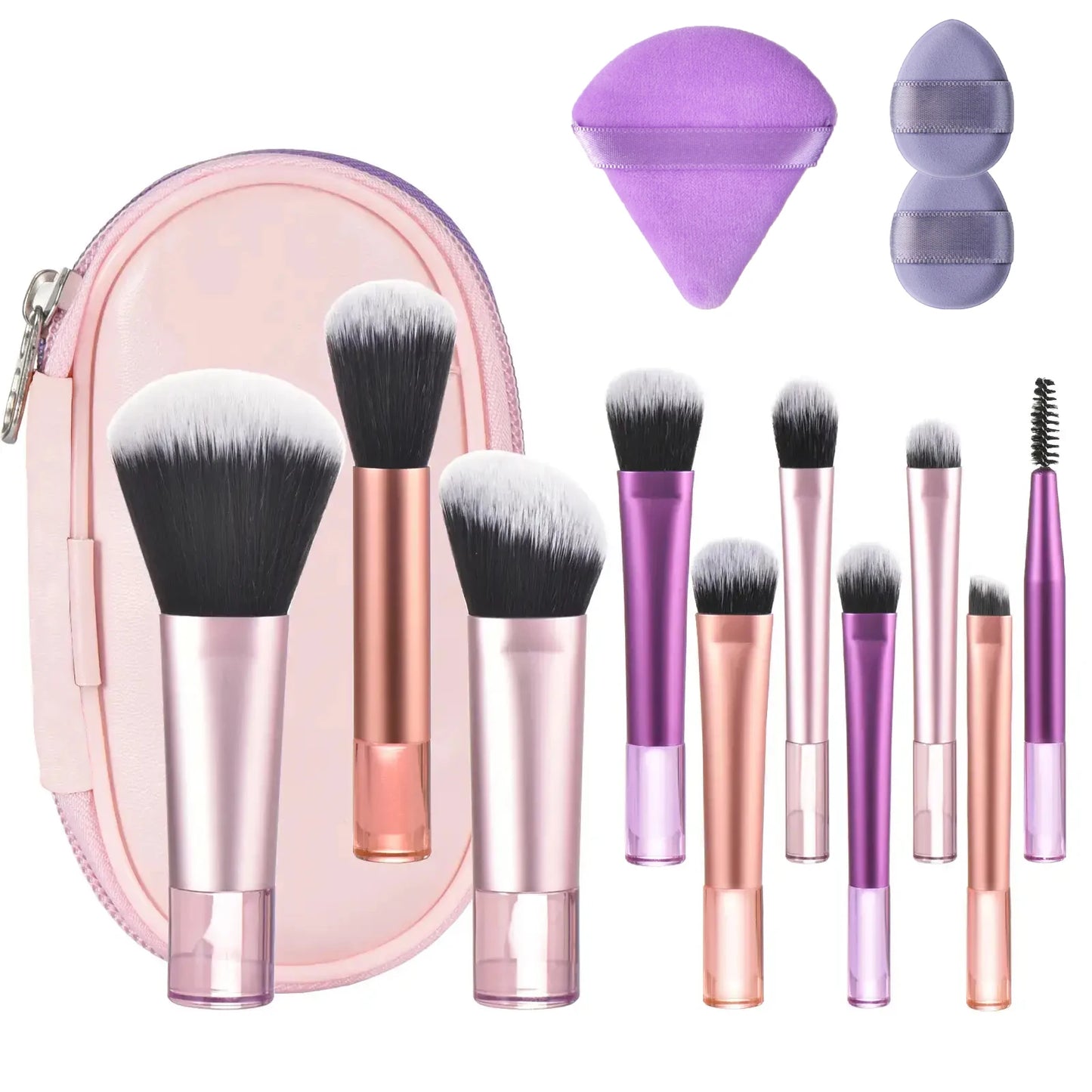 Mini makeup brush set
