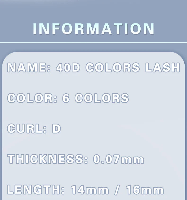 Colored Cluster Eyelash Extensions