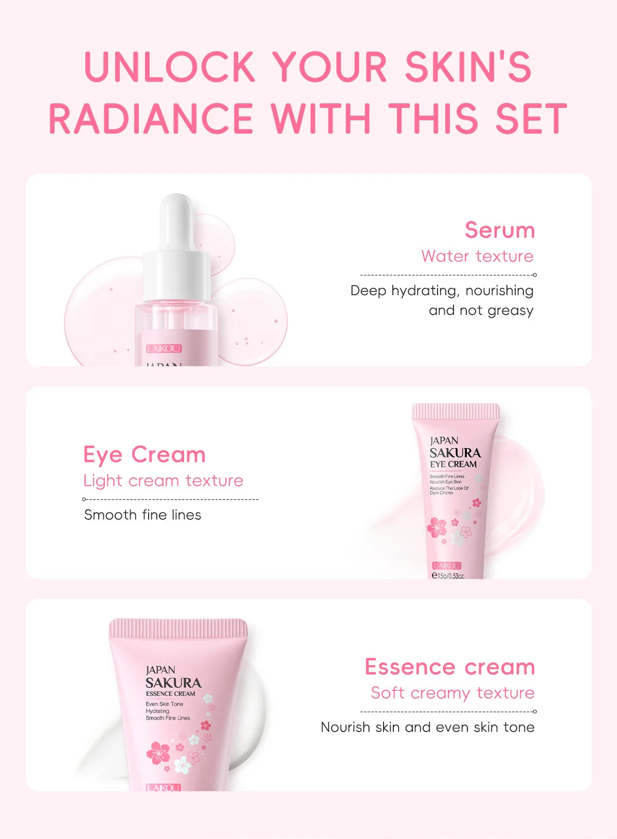 Sakura Skin Care Set