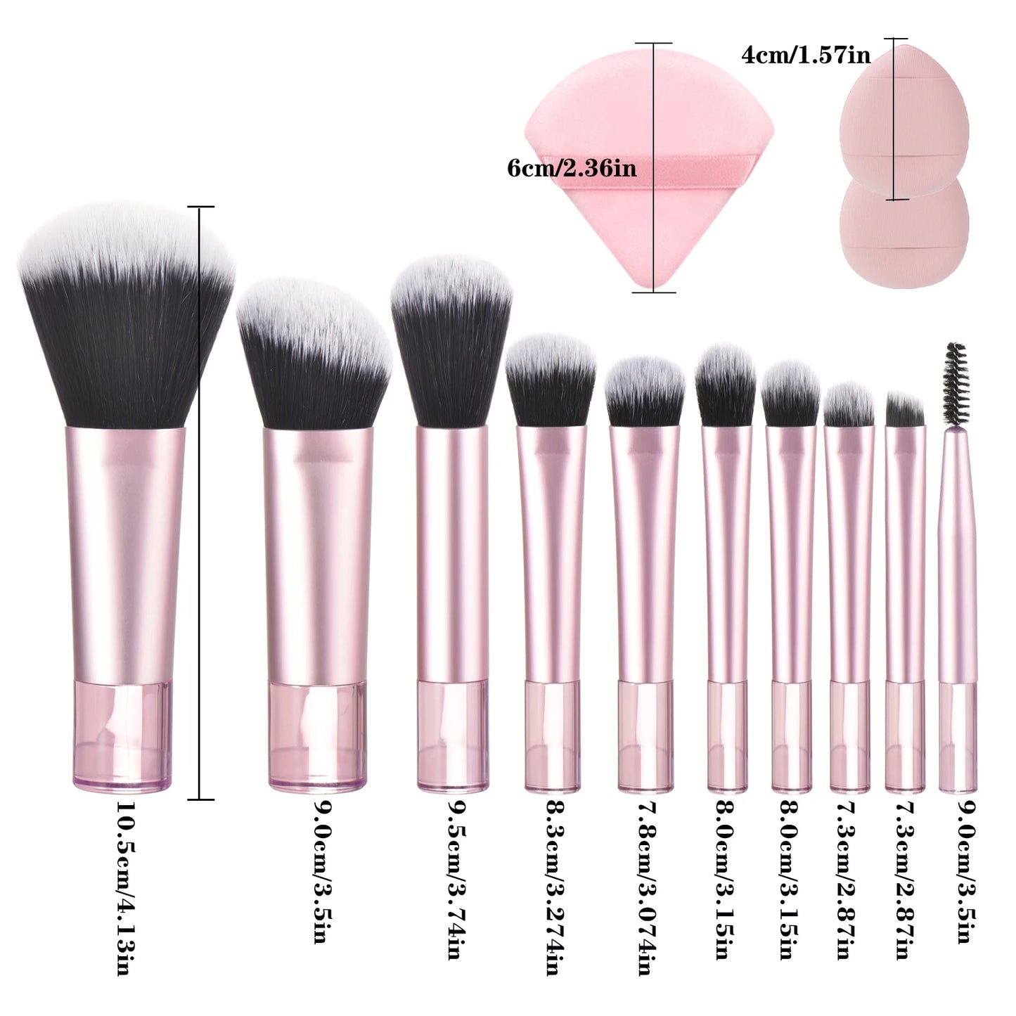 Mini makeup brush set