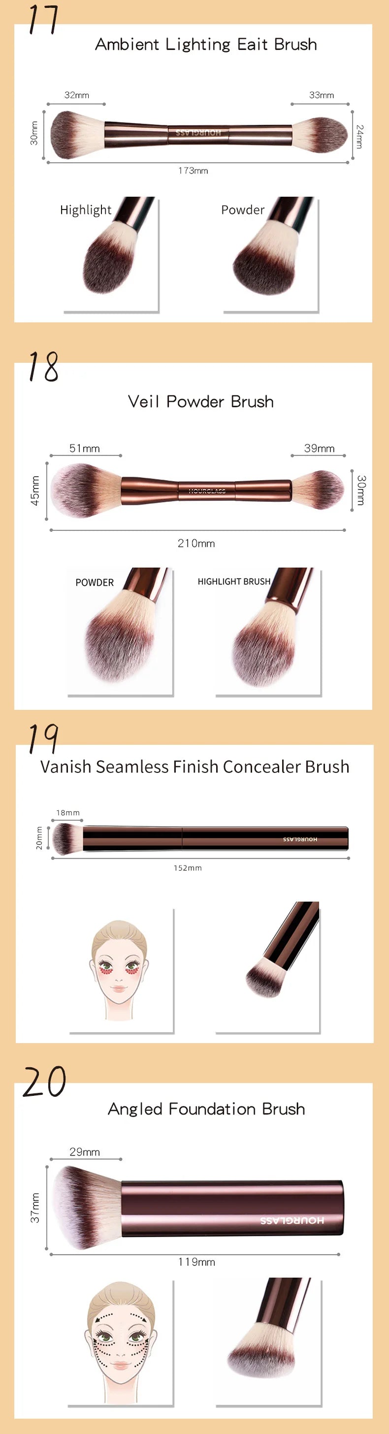 Hourglass Makeup Brush Set