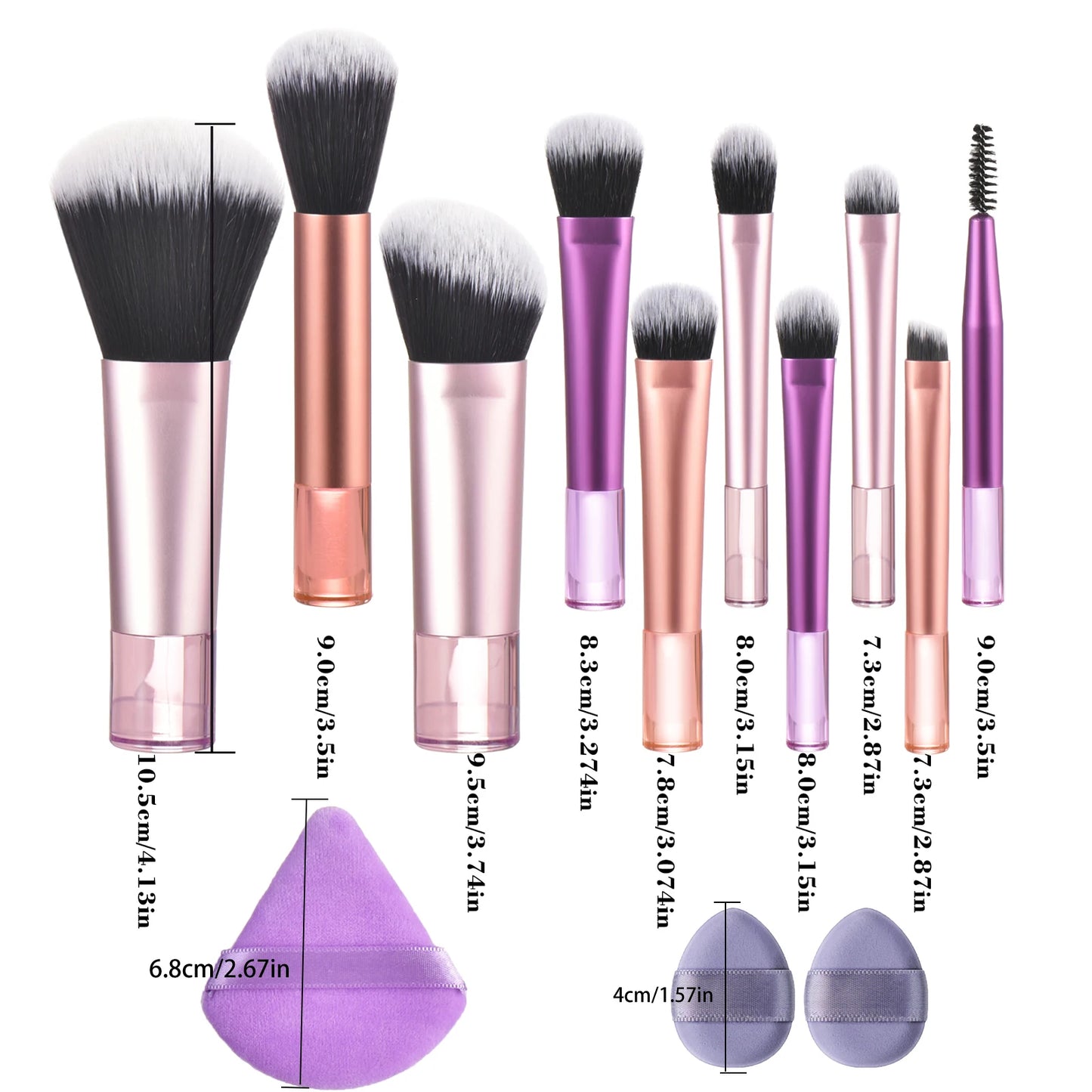 Mini makeup brush set