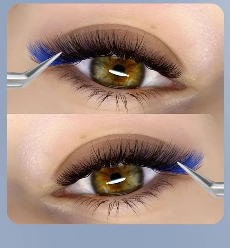 Colored Cluster Eyelash Extensions