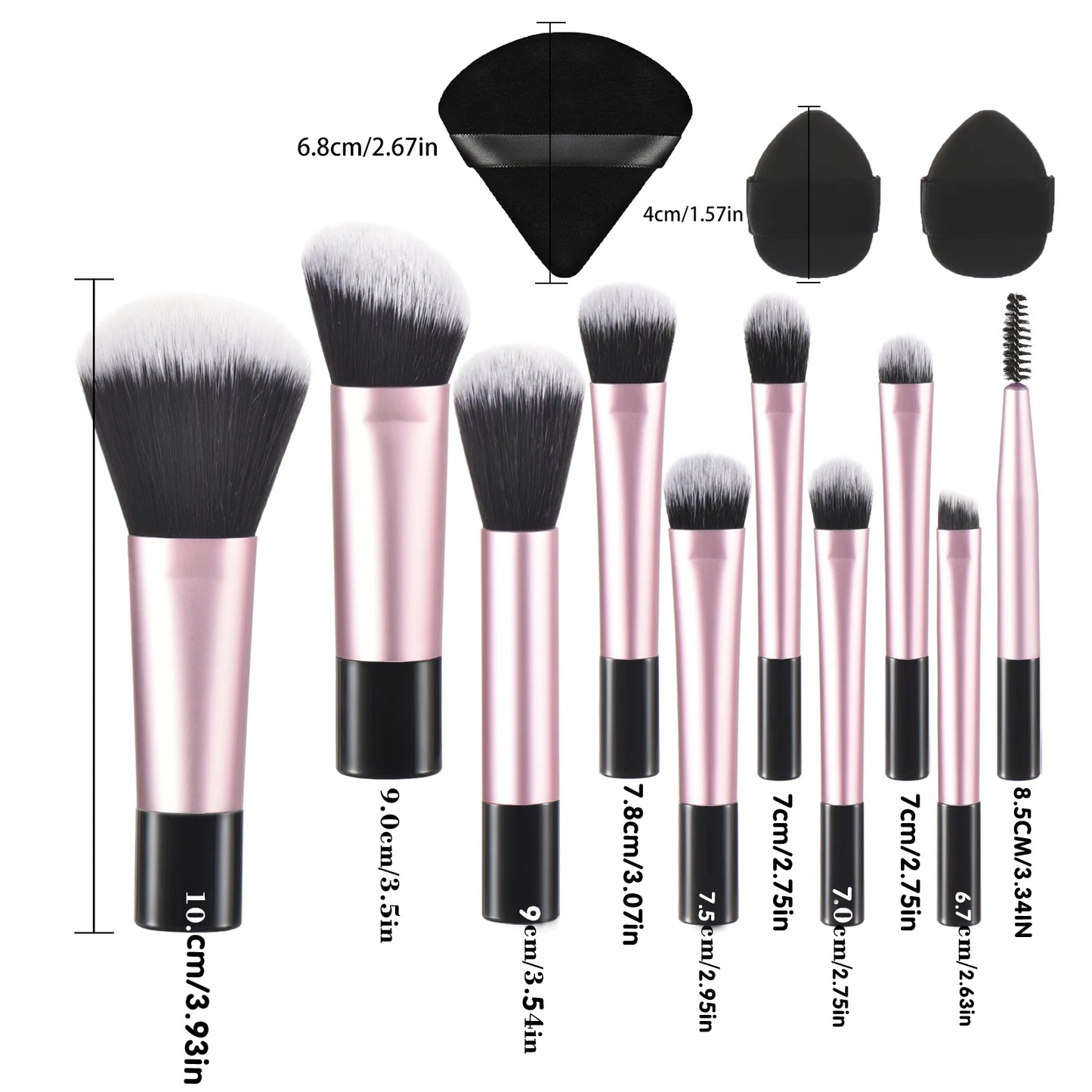 Mini makeup brush set