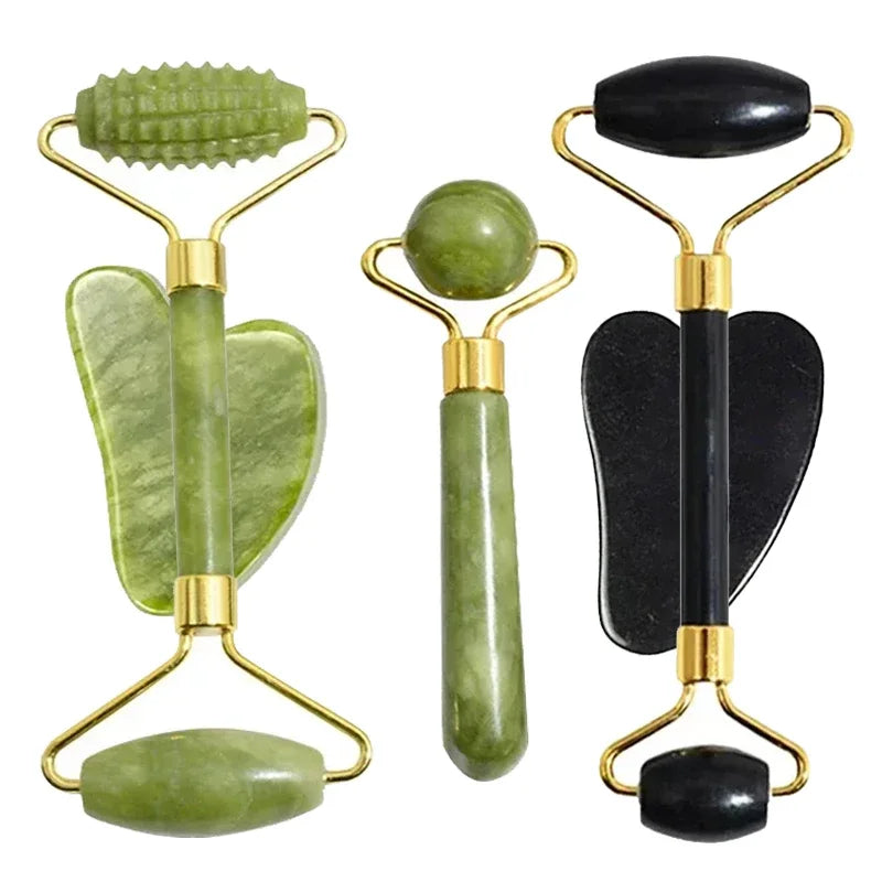 Natural Green Jade Face Roller Kit