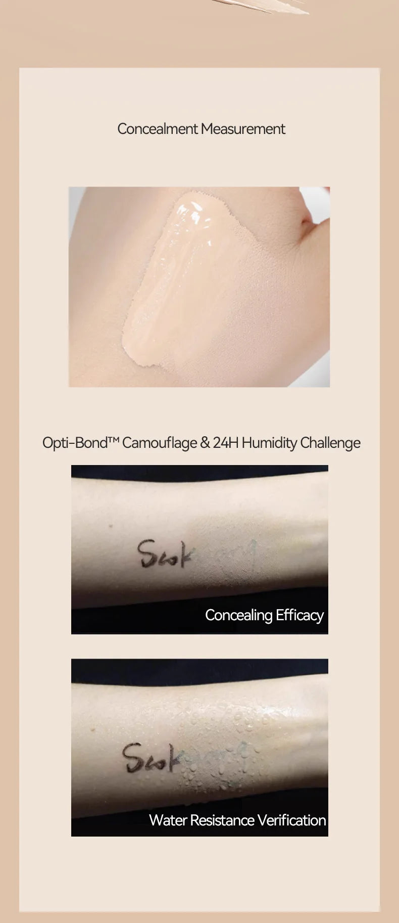 Waterproof concealer
