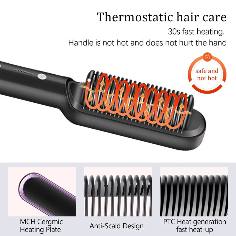 Hair Dryer Comb Curling Iron