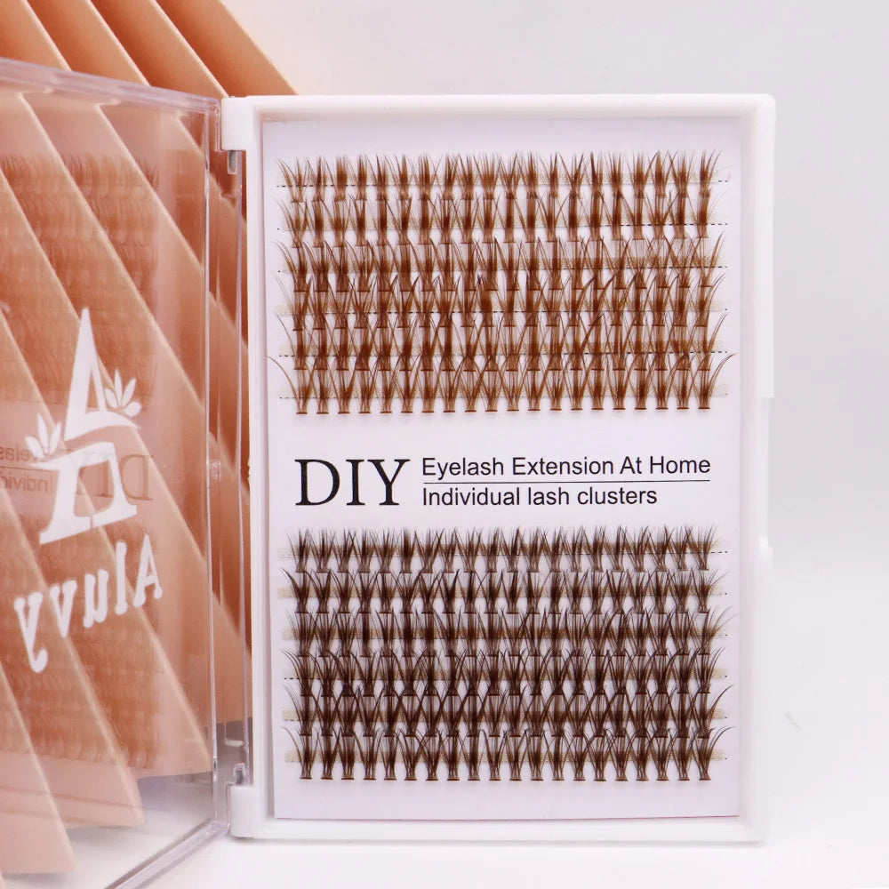 Colored Cluster Eyelash extensions