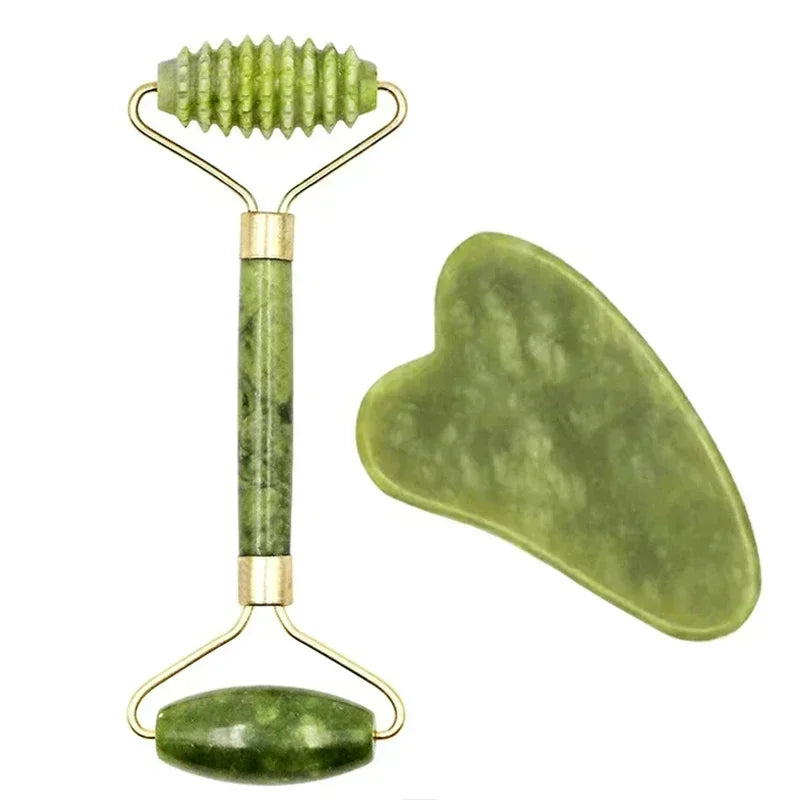 Natural Green Jade Face Roller Kit