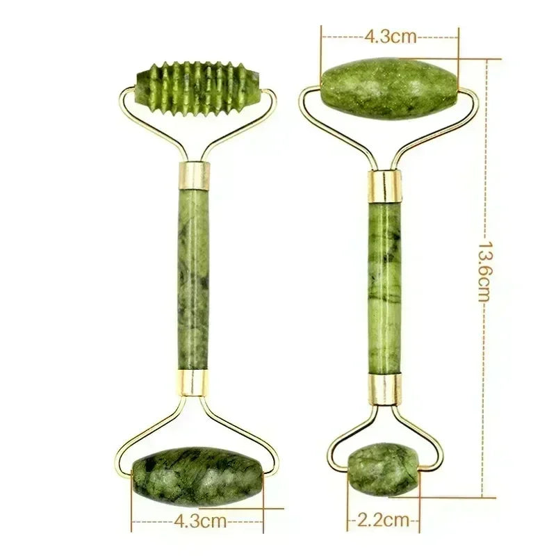 Natural Green Jade Face Roller Kit