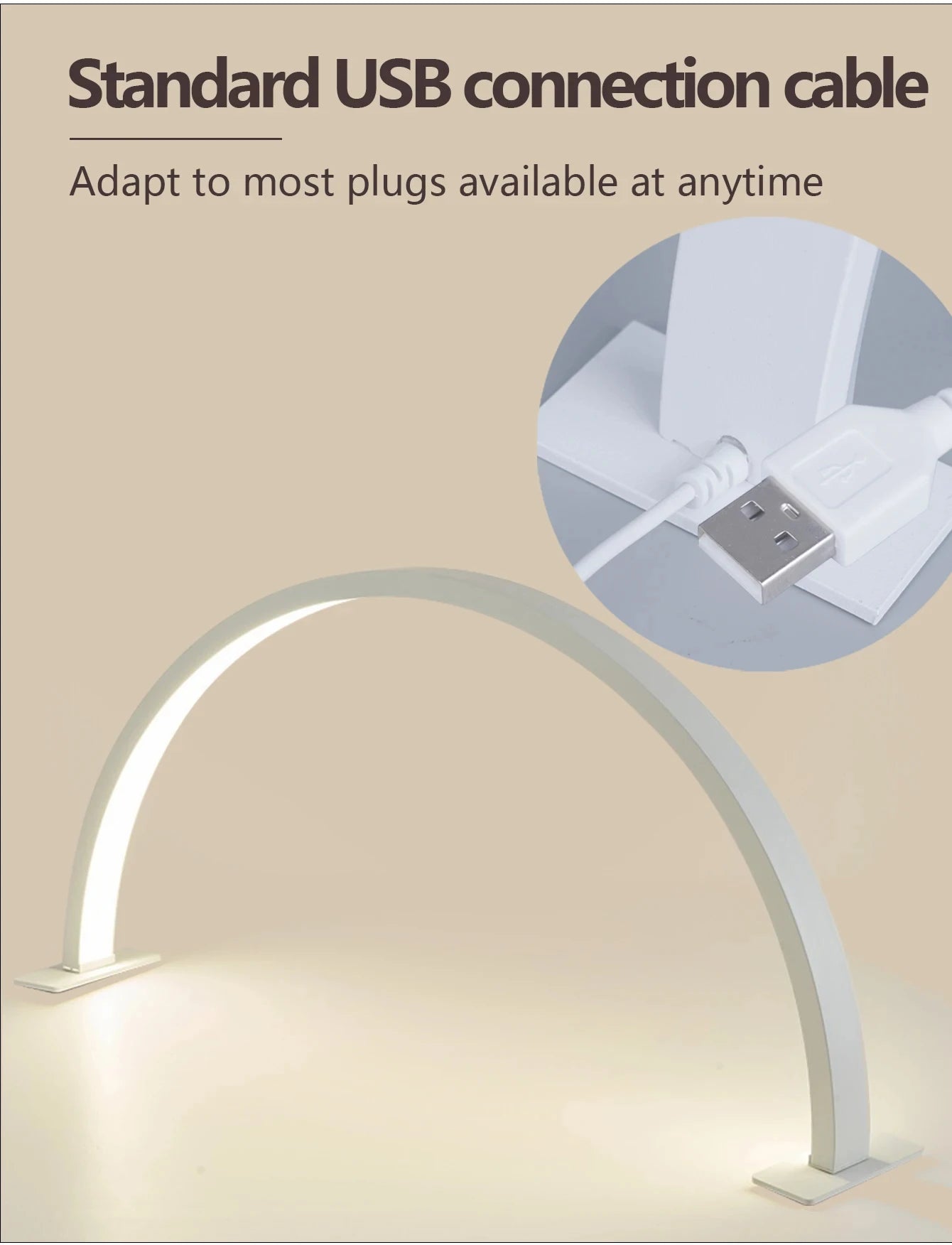 Half Moon Salon Desktop Lamp