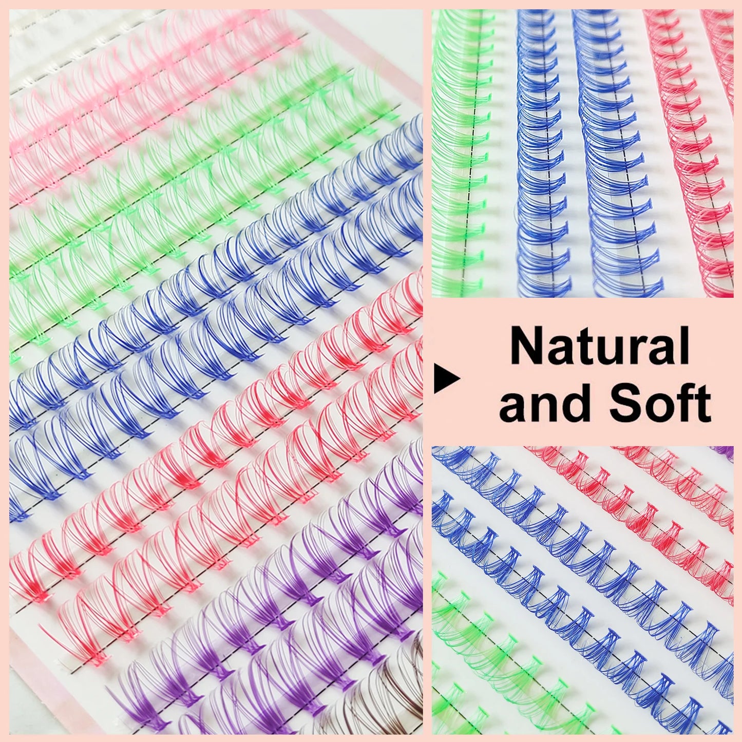 Colored cluster Eyelash Kit