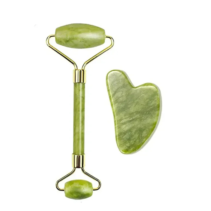 Natural Green Jade Face Roller Kit