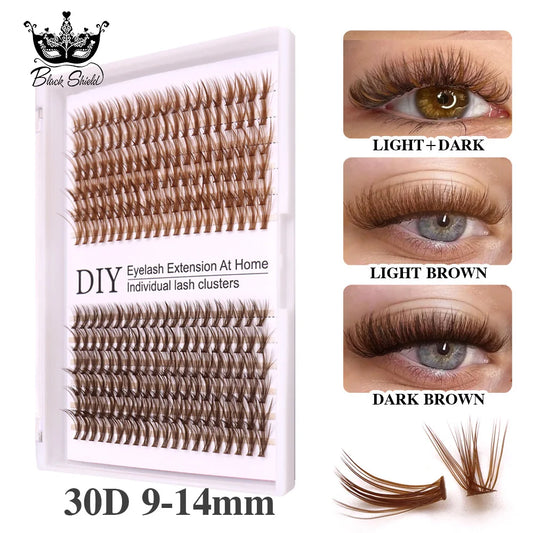 Colored Cluster Eyelash extensions