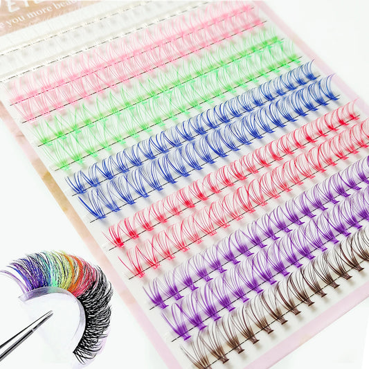 Colored cluster Eyelash Kit